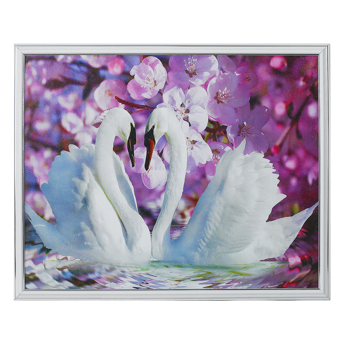 Картина "Красивые лебеди" 43*53 см