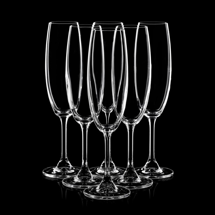 Набор бокалов для шампанского 210 мл, 6 шт