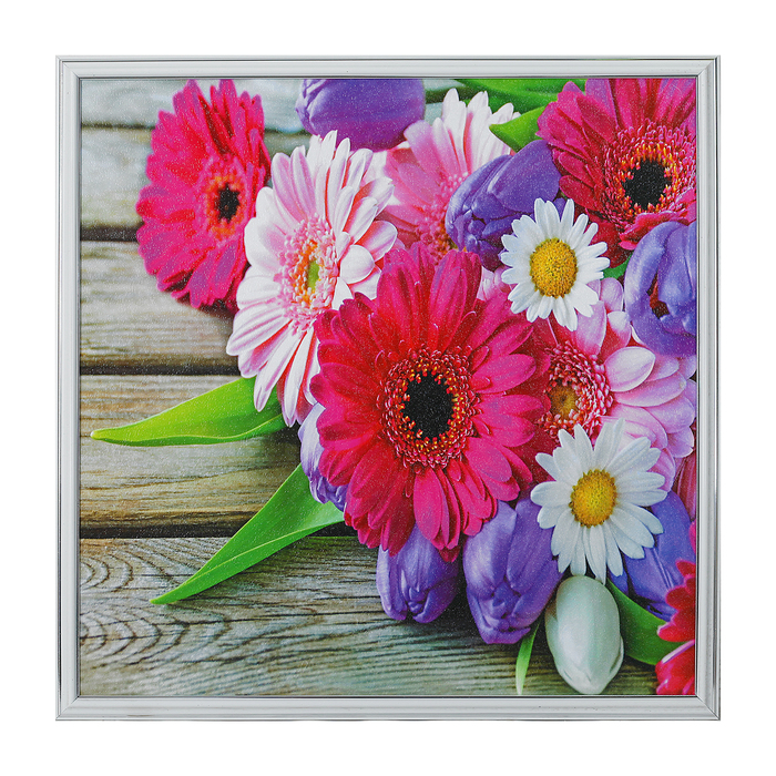 Картина "Розовые герберы" 53*53 см