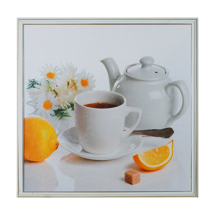 Картина "Чай с лимоном" 53*53 см