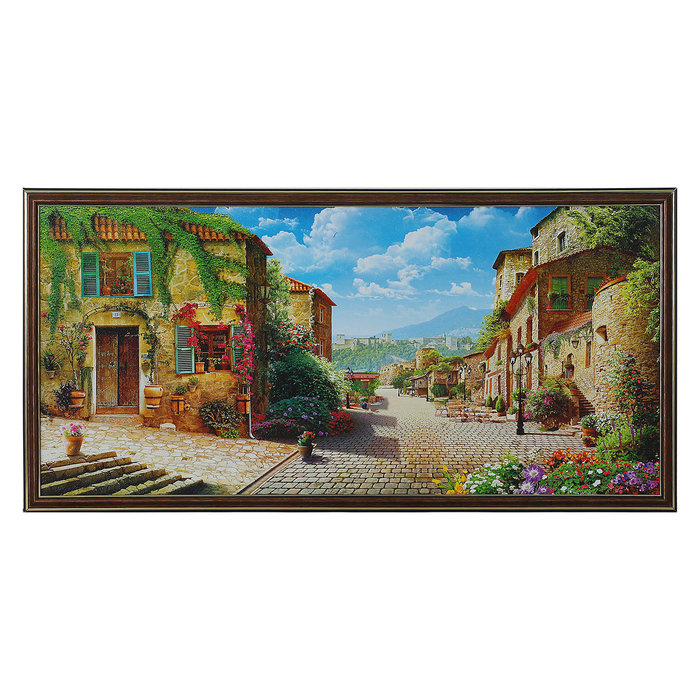 Картина "Дворик" 36*73 см