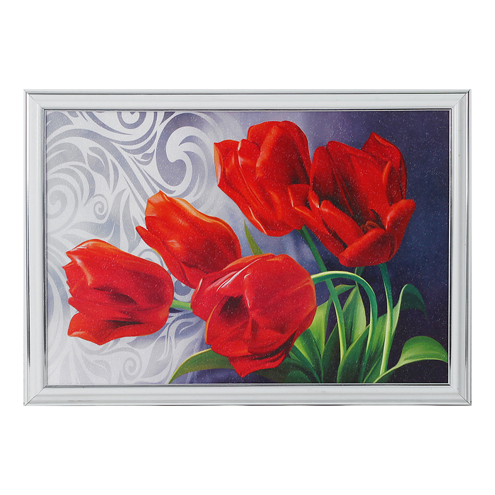 Картина "Красные тюльпаны" 28*38 см