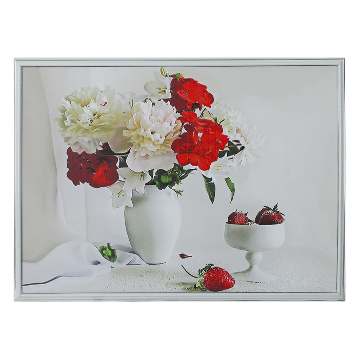 Картина "В бело-красных тонах" 53*73 см