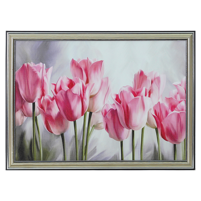 Картина "Розовые тюльпаны" 28*38 см