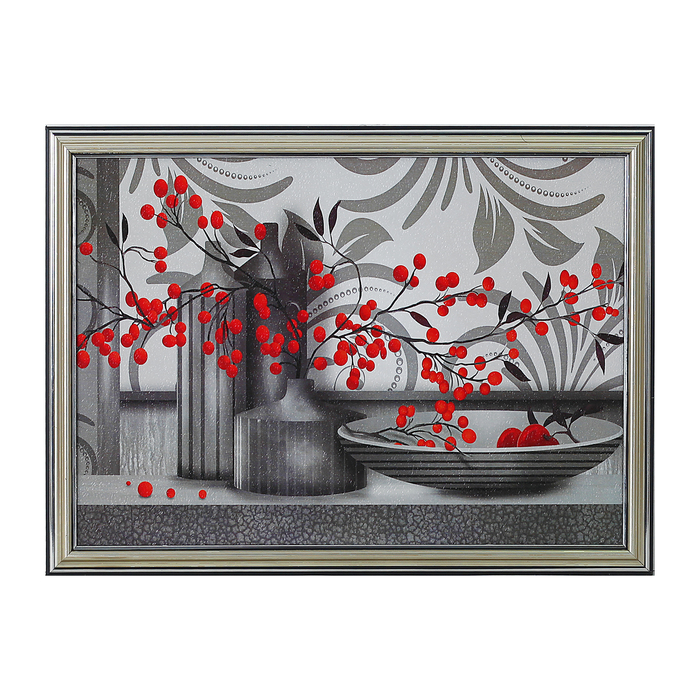 Картина "Ягодки в вазе" 28*38 см
