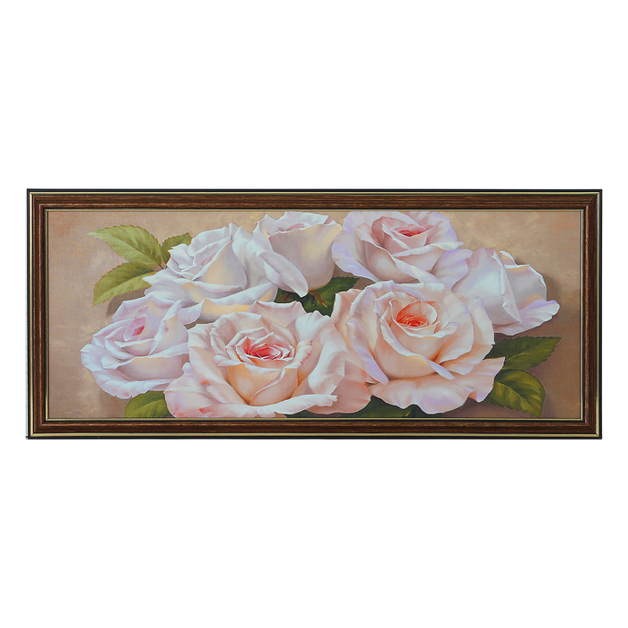 Картина "Букет из нежных роз" 23*53 см