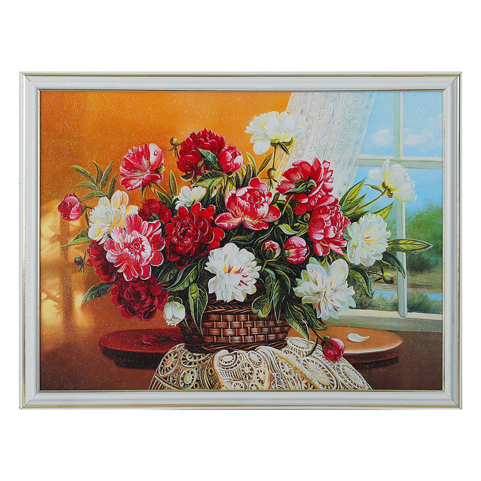 Картина "Корзина с цветами" 33*43 см
