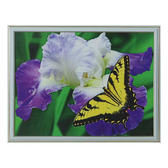 Картина "Бабочка на цветах" 33*43 см