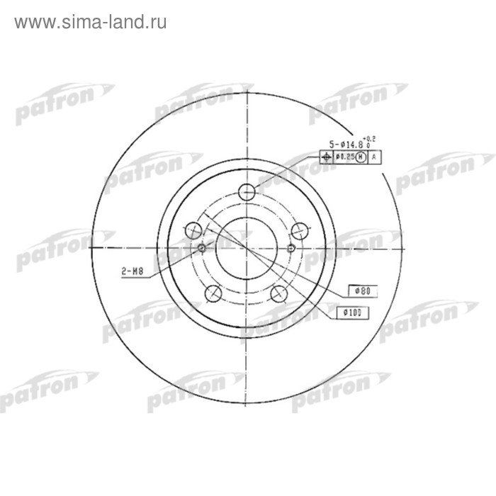 фото Диск тормозной patron pbd4416