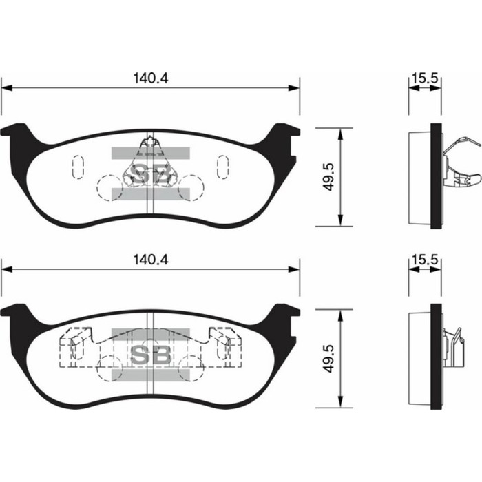 Колодки тормозные дисковые HI-Q SP1445