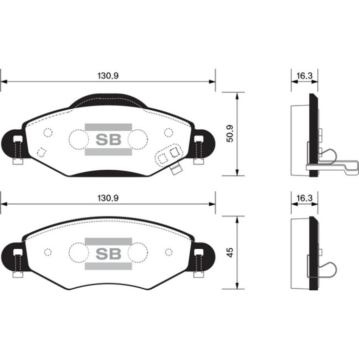 Колодки тормозные дисковые HI-Q SP1419