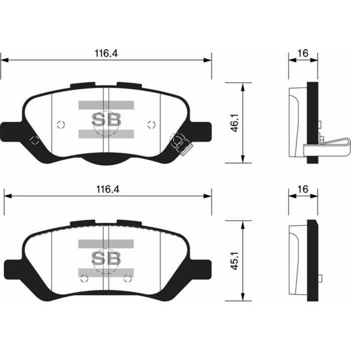 Колодки тормозные дисковые HI-Q SP1459