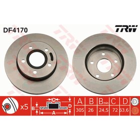 

Диск тормозной TRW DF4170