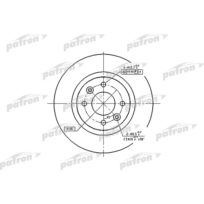 Диск тормозной Patron PBD1017