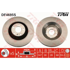 

Диск тормозной TRW DF4695S
