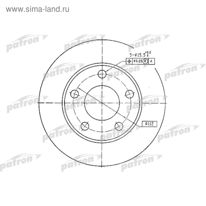 фото Диск тормозной patron pbd1542