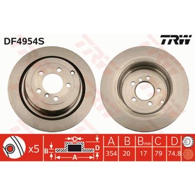 

Диск тормозной TRW DF4954S