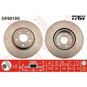 

Диск тормозной TRW DF6019S