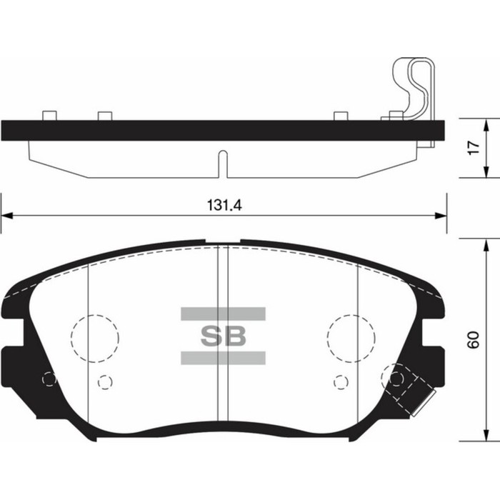 Колодки тормозные дисковые HI-Q SP1402