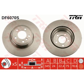 

Диск тормозной TRW DF6070S