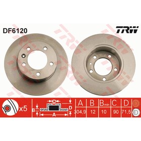

Диск тормозной TRW DF6120