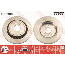 

Диск тормозной TRW DF6308