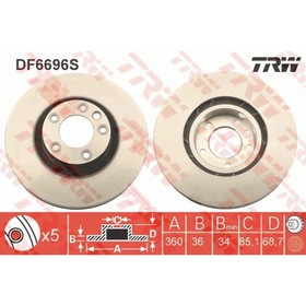 

Диск тормозной TRW DF6696S