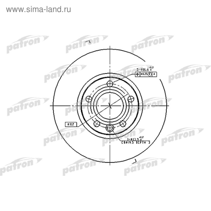 фото Диск тормозной patron pbd2810