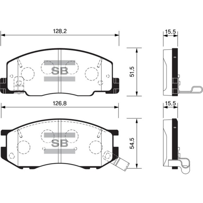 Колодки тормозные дисковые HI-Q SP1433