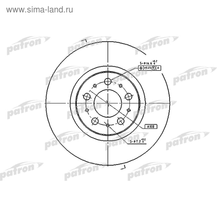 фото Диск тормозной patron pbd4053