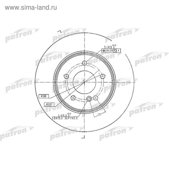 фото Диск тормозной patron pbd4134