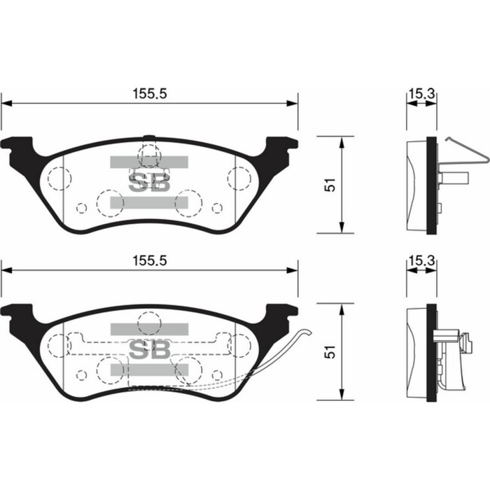 Колодки тормозные дисковые HI-Q SP1441
