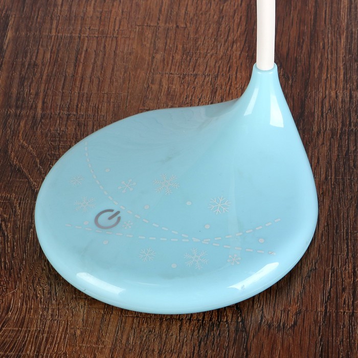 Лампа настольная сенсор 3 режима 5W USB АКБ "Прожектор" голубая 45х13х13 см