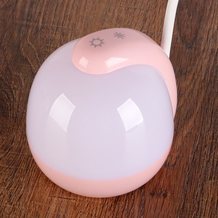Лампа настольная сенсор 3 режима LEDх20 11W USB АКБ "Космос"розовая низ светит.51х11х10 см