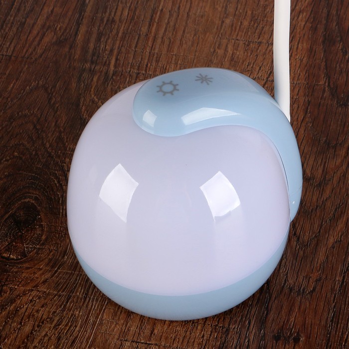 Лампа настольная сенсор 3 режима LEDх20 11W USB АКБ "Космос"голубая низ светит. 51х11х10см