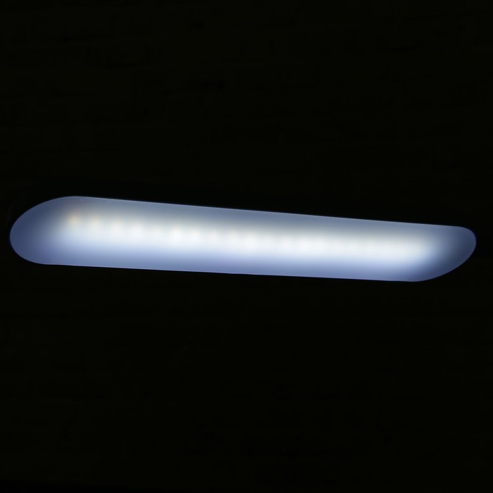 Лампа настольная сенсор 3 режима LEDх20 11W USB АКБ "Космос"голубая низ светит. 51х11х10см