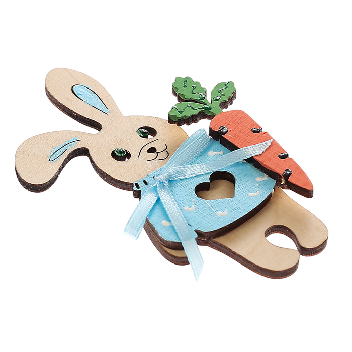 Магнит «Зайка» с морковкой, 80х110х3 мм