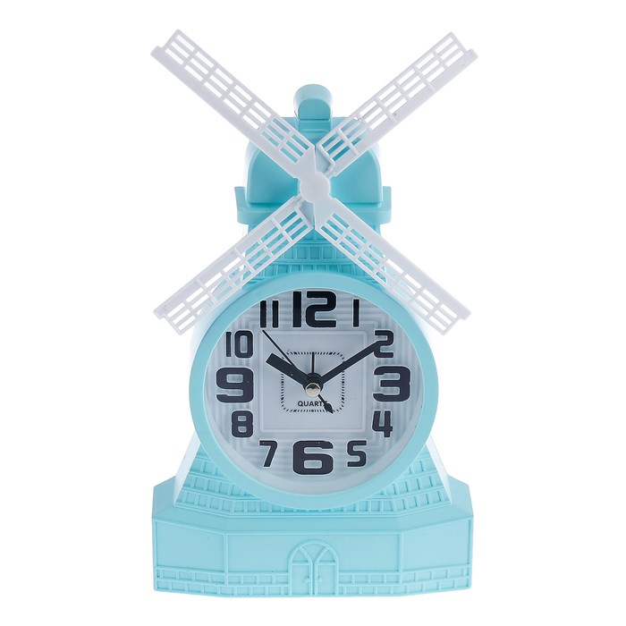 Будильник детский "Мельница", 21х13 см, микс