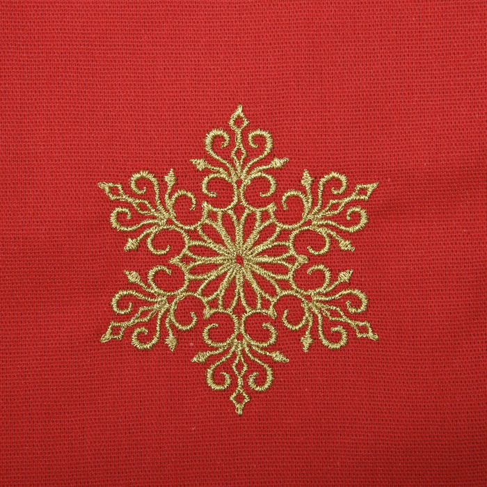 Набор салфеток "Этель" Снег, 40х40 цвет красный, 2 шт, с ВМГО хл, 200 гр/м²