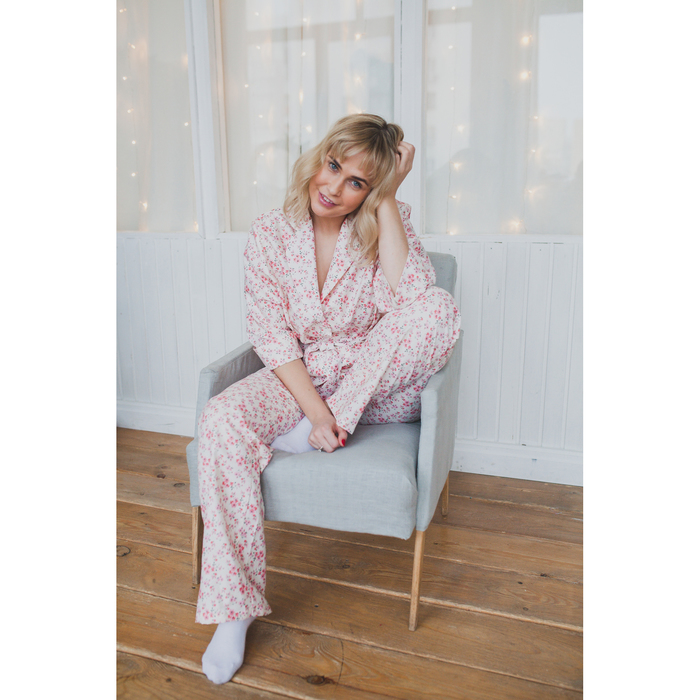 Брюки женские KAFTAN "Flowers", р-р 46-48, 80% хл., 20% п/э