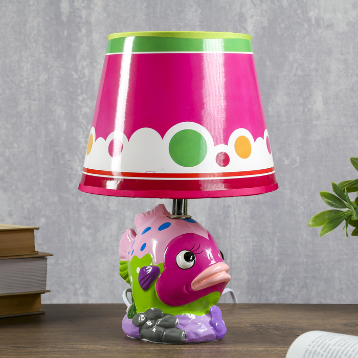 Лампа настольная керамика Е14 40Вт 220В "Рыбка" МИКС 30х20х20 см