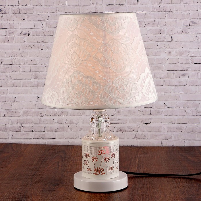 Лампа настольная "Лотосы" Е27 220В низ с подсветкой 38х25х25 см