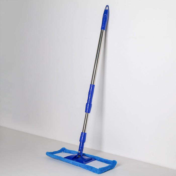 Швабра плоская телескопическая Ocean, стальная ручка, микрофибра 39х10х77(118) см