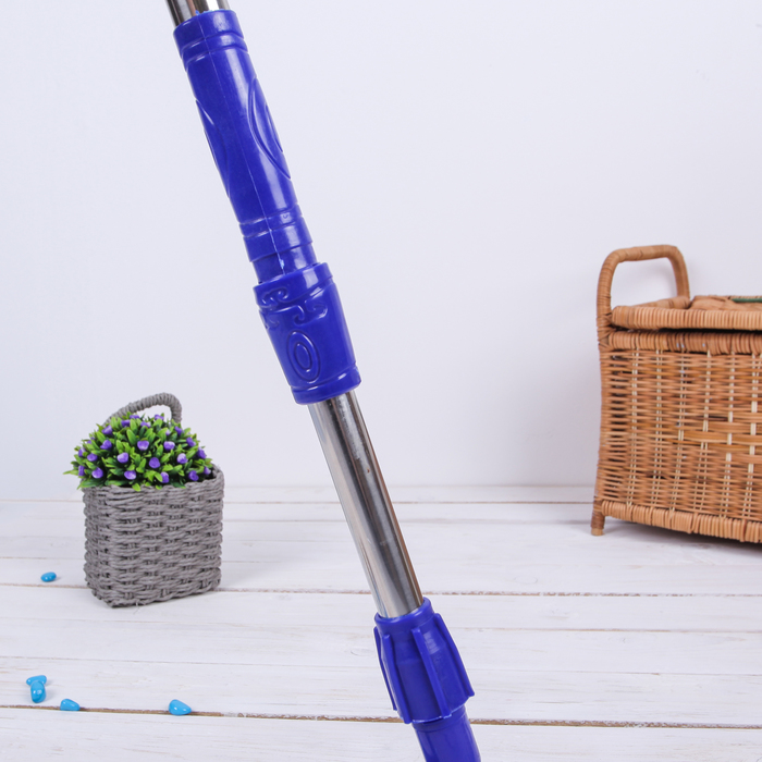 Швабра плоская телескопическая Ocean, стальная ручка, микрофибра 39х10х77(118) см