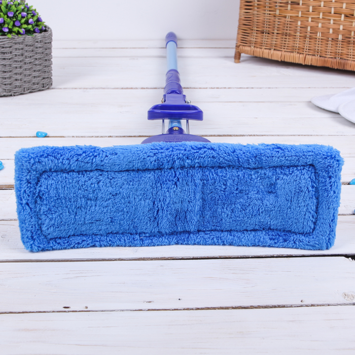 Швабра плоская со складным отжимом, телескопическая окрашенная ручка 33х10х102(130) см