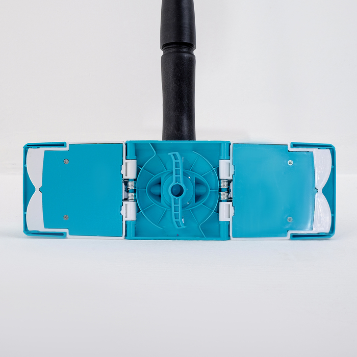 Швабра плоская с отжимом Twist, стальная ручка, микрофибра букли 33,5х10,5х95(120) см