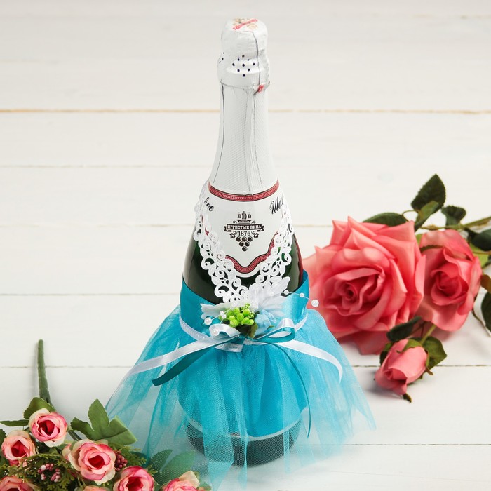 Одежда на бутылку "Вид 2", голубой