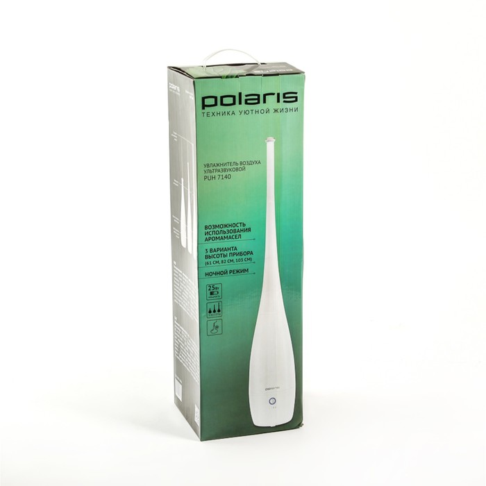 Увлажнитель воздуха Polaris PUH 7140, ультразвуковой, 25 Вт, 4 л, белый