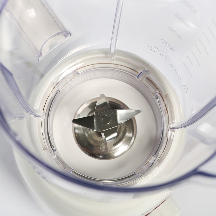 Блендер настольный Polaris PTB 0206, 500 Вт, 2 скорости, Белый/Бордовый