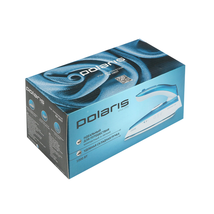 Утюг дорожный Polaris PIR 1005T, 1000W, Синий/белый